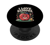 I Love School Happy Apple Educazione Divertimento PopSockets PopGrip Adesivo