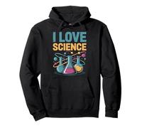 I Love Science Becher Atom Chimica Divertimento Felpa con Cappuccio