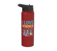 I Love Science Becher Atom Chimica Divertimento Stainless Steel Insulated Water Bottle
