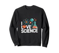 I Love Science Chimica Atomi Design Felpa