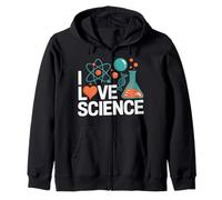 I Love Science Chimica Atomi Design Felpa con Cappuccio