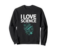 I Love Science Dna Atomi Telescopio Design Felpa
