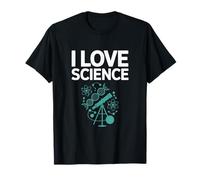 I Love Science Dna Atomi Telescopio Design Maglietta