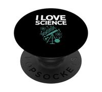 I Love Science DNA Atomi Telescopio Design PopSockets PopGrip Adesivo