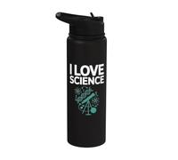 I Love Science DNA Atomi Telescopio Design Stainless Steel Insulated Water Bottle
