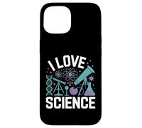 I Love Science DNA Microscopio Atomo Custodia per iPhone 15