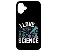 I Love Science DNA Microscopio Atomo Custodia per iPhone 16 Plus