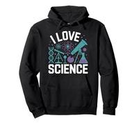 I Love Science Dna Microscopio Atomo Felpa con Cappuccio