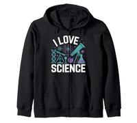I Love Science Dna Microscopio Atomo Felpa con Cappuccio