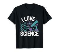 I Love Science Dna Microscopio Atomo Maglietta