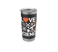 I Love Science DNA Molecola Chimica Bicchiere termico in acciaio inox doppia parete