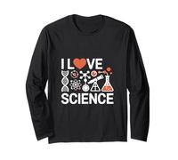 I Love Science Dna Molecola Chimica Maglia a Manica