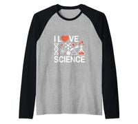 I Love Science Dna Molecola Chimica Maglia con Maniche Raglan