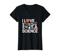 I Love Science Dna Molecola Chimica Maglietta con Stampa Grafica Economica