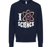 I Love Science Fisica Chimica Biologia Nerd Uomo Felpa