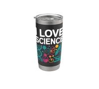 I Love Science Microscopio DNA Atom Chemistry Bicchiere termico in acciaio inox doppia parete