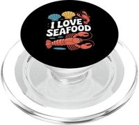 I Love Seafood Aragosta Fun Shells Design PopSockets PopGrip per MagSafe
