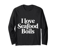 I Love Seafood Boils Amante dei gamberetti Granchio - Maglia a Manica