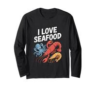 I Love Seafood Carini Personaggi Sott'acqua Maglia a Manica