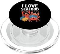 I Love Seafood Carino Granchi Crostacei Divertimento PopSockets PopGrip per MagSafe