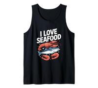 I Love Seafood Divertente Granchio Pesce Arte Canotta