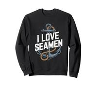 I Love Seamen Anchor Nautical Felpa
