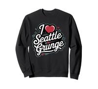 I Love Seattle Grunge Music 90s Concerto Rock Alternative Felpa