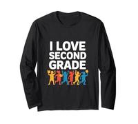 I Love Second Grade School Days Adorabile Maglia a Manica