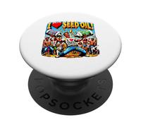 I Love Seed Oil Divertente Grape Girasole Meme Tee PopSockets PopGrip Adesivo