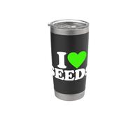 I Love Seeds - Raccoglitore di semi da giardiniere Bicchiere termico in acciaio inox doppia parete