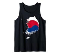 I Love Seoul Corea Giorno dell'Indipendenza Corea Mappa Bandiera Grafica Canotta