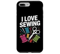 I Love Sewing - Forbici con aghi colorati Custodia per iPhone 7 Plus/8 Plus