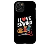 I Love Sewing - Forbici da cucito a forma di cuore Custodia per iPhone 11 Pro