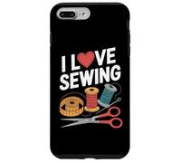 I Love Sewing - Forbici da cucito a forma di cuore Custodia per iPhone 7 Plus/8 Plus