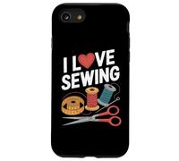 I Love Sewing - Forbici da cucito a forma di cuore Custodia per iPhone SE (2020) / 7 / 8
