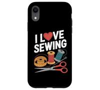 I Love Sewing - Forbici da cucito a forma di cuore Custodia per iPhone XR