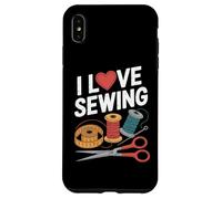 I Love Sewing - Forbici da cucito a forma di cuore Custodia per iPhone XS Max