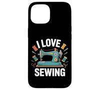 I Love Sewing Machine Vintage Thread Custodia per iPhone 15