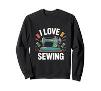 I Love Sewing Machine Vintage Thread Felpa