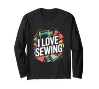 I Love Sewing Pattern Thread Maglia a Manica