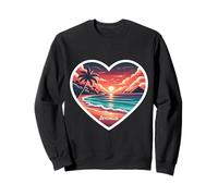 I Love Seychelles Cuore Vintage Tramonto Retro Beach Souvenir Felpa