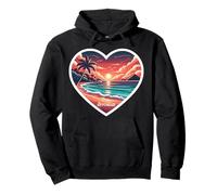 I Love Seychelles Cuore Vintage Tramonto Retro Beach Souvenir Felpa con Cappuccio