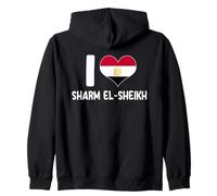 I Love Sharm El-Sheikh Egitto Vacanza sul Mar Rosso Felpa con Cappuccio