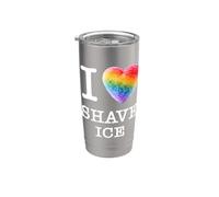 I Love Shave Ice - Hawaii Edition_white text Bicchiere termico in acciaio inox doppia parete