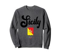 I Love Sicily, Sicily Italy Illustration Graphic Designs Felpa