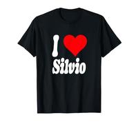 I Love Silvio Cuore Nome Design Maglietta