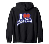 I Love Sioux Falls Dakota del Sud Felpa con Cappuccio