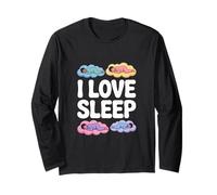 I Love Sleep Cozy Nap Lovers Rest Fans Maglia a Manica
