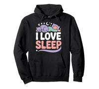 I Love Sleep Cuscino Gatto Luna Stelle Felpa con Cappuccio