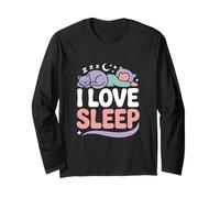 I Love Sleep Cuscino Gatto Luna Stelle Maglia a Manica
